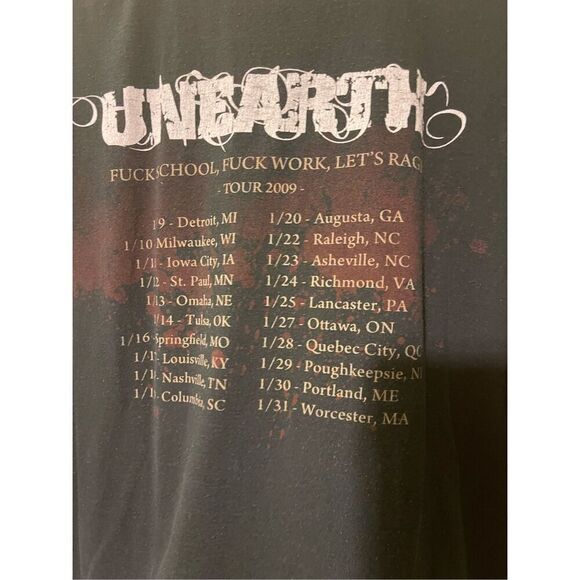 Unearth The March Tour 2009 Concert Shirt XL - Picture 7 of 7